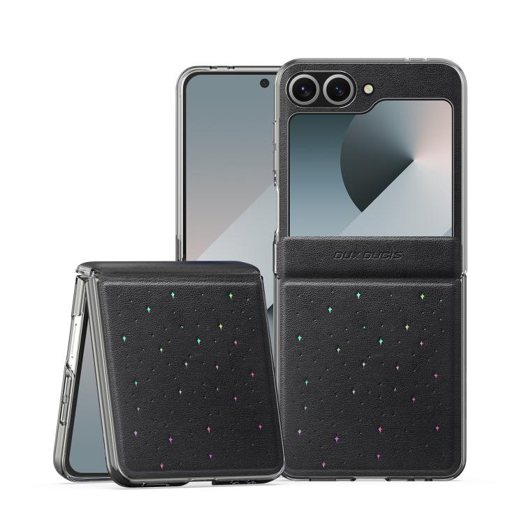 Levně DUX STEX Obal s třpytkami pro Samsung Galaxy Z Flip7 FE 5G / Flip6 5G černý