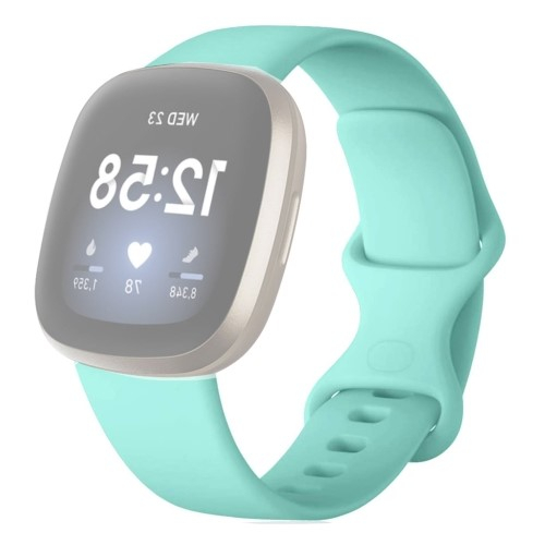 BUTTERFLY Silikonový řemínek pro Fitbit Versa 3 / Fitbit Sense světle zelený