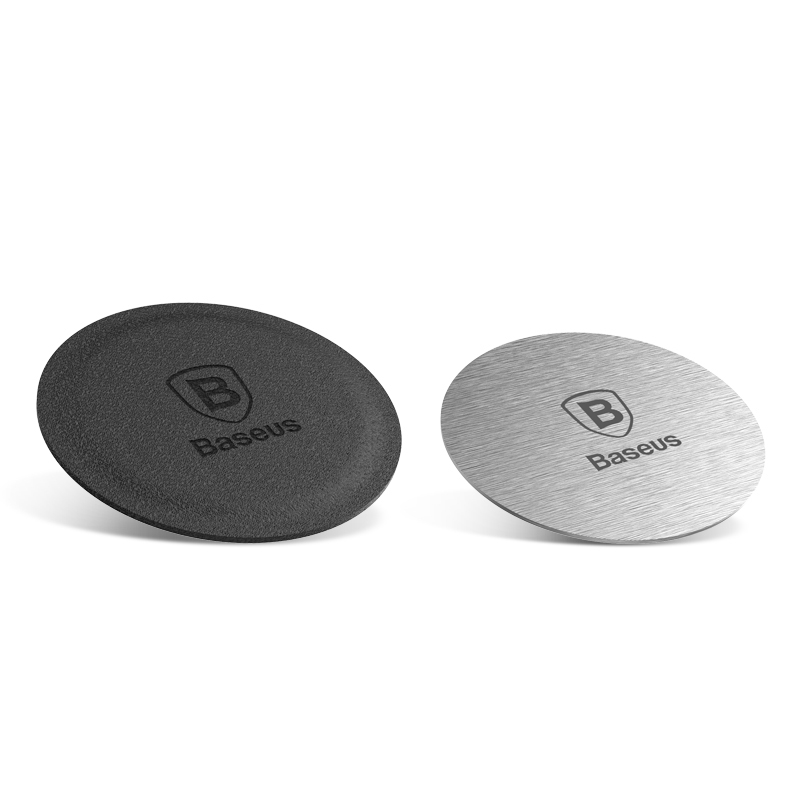 BASEUS 2x podložka pro magnetický držák do auta stříbrná