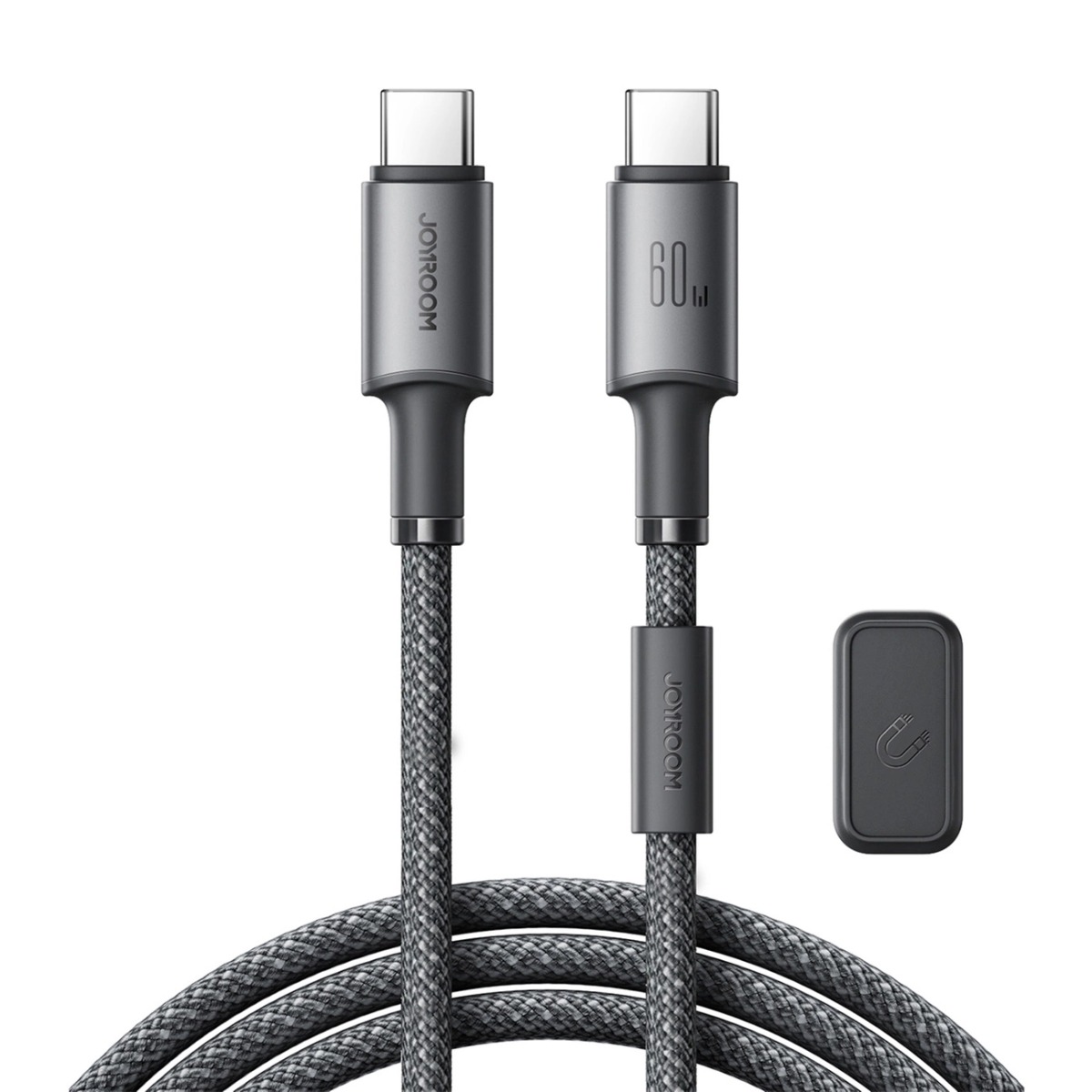 Levně JOYROOM S-A50 Kabel s magnetickým organizérem USB Typ-C 60W 1.2 metru šedý