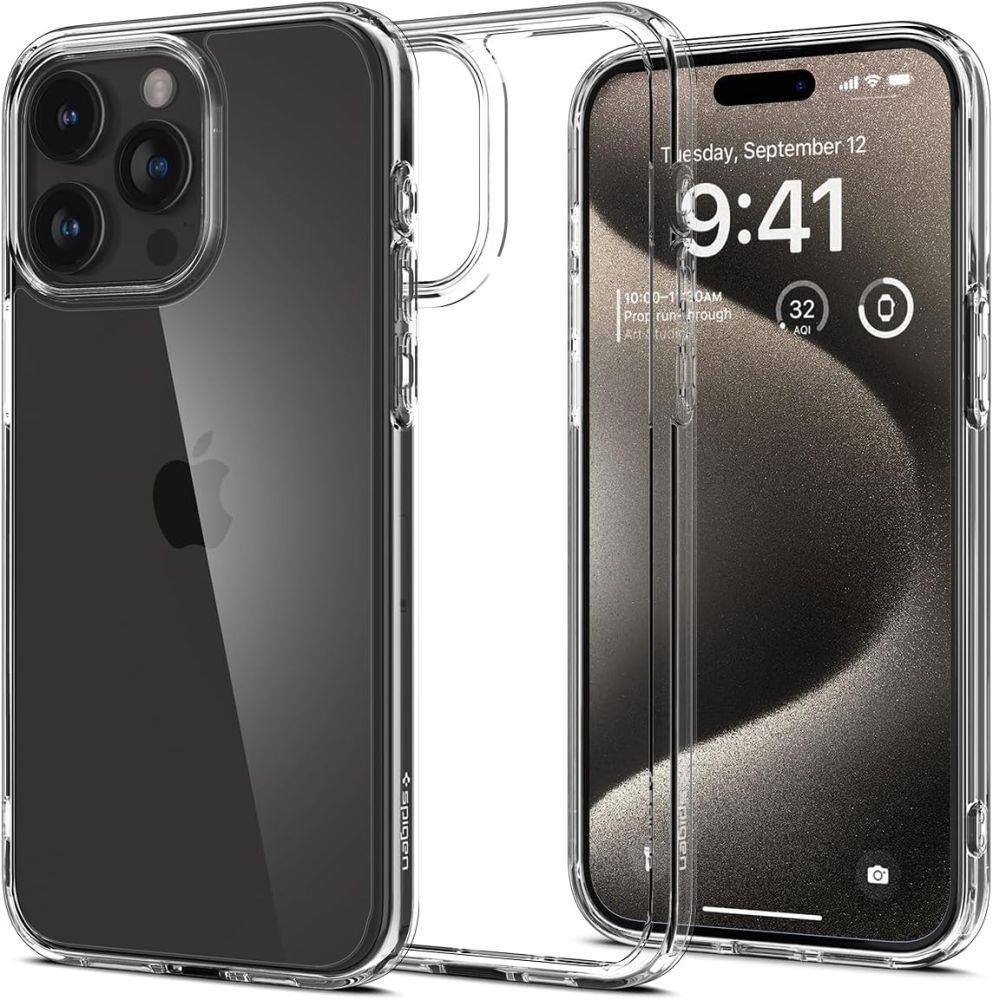 Levně SPIGEN ULTRA HYBRID Apple iPhone 15 Pro Max CRYSTAL CLEAR