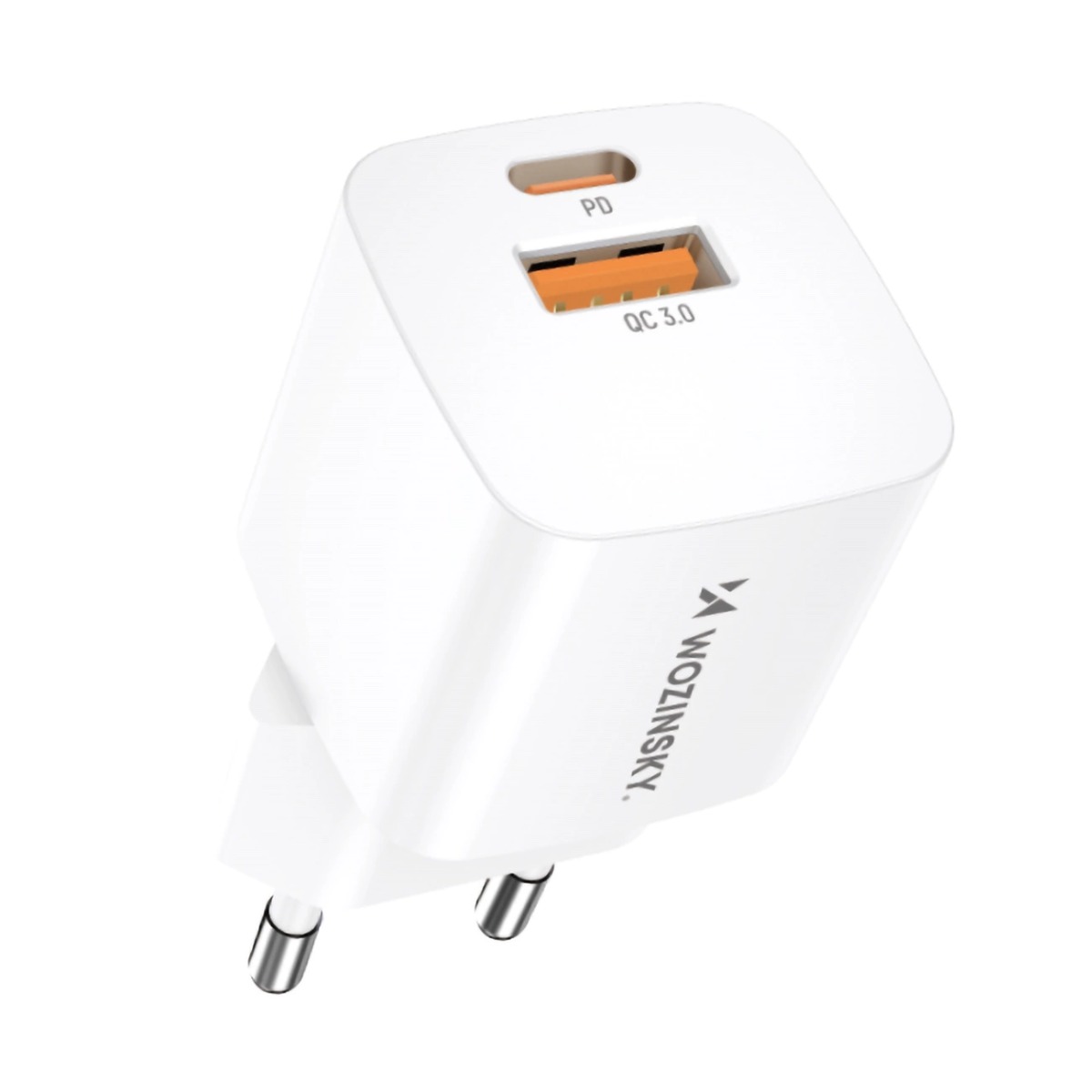 Levně WOZINSKY CMWCW 20W Síťová nabíječka USB-C / USB-A bílá
