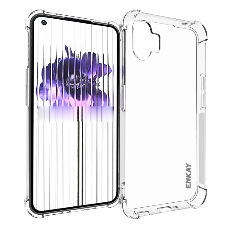 Levně ENKAY AIRBAG Extra odolný kryt Nothing Phone 1 průhledný