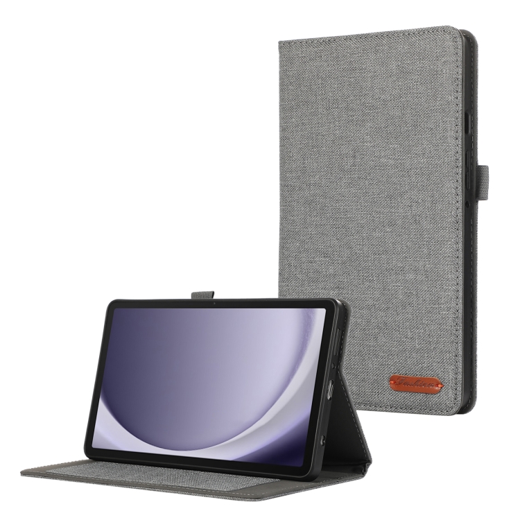 FABRIC Zaklápěcí obal pro Samsung Galaxy Tab A9+ šedý