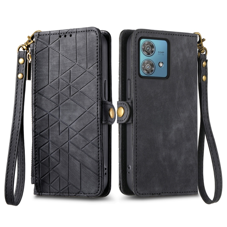 GEOM Peněženkové pouzdro pro Motorola Moto G84 5G černé