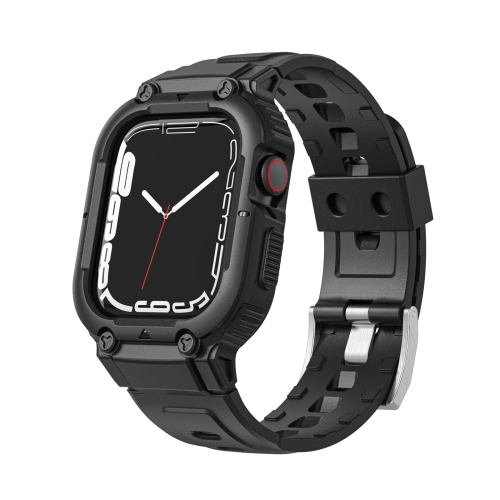 Levně GLACIER Ochranné pouzdro pro Apple Watch 8/7 (45mm) / 6 / SE / 5 / 4 (44mm) / 1, 2, 3 (42mm) černé