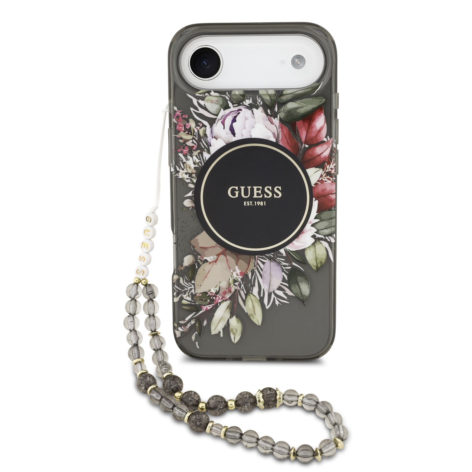 GUESS 122846 GUESS IML FLOWER STRAP Ochranný kryt Apple iPhone Air BLACK