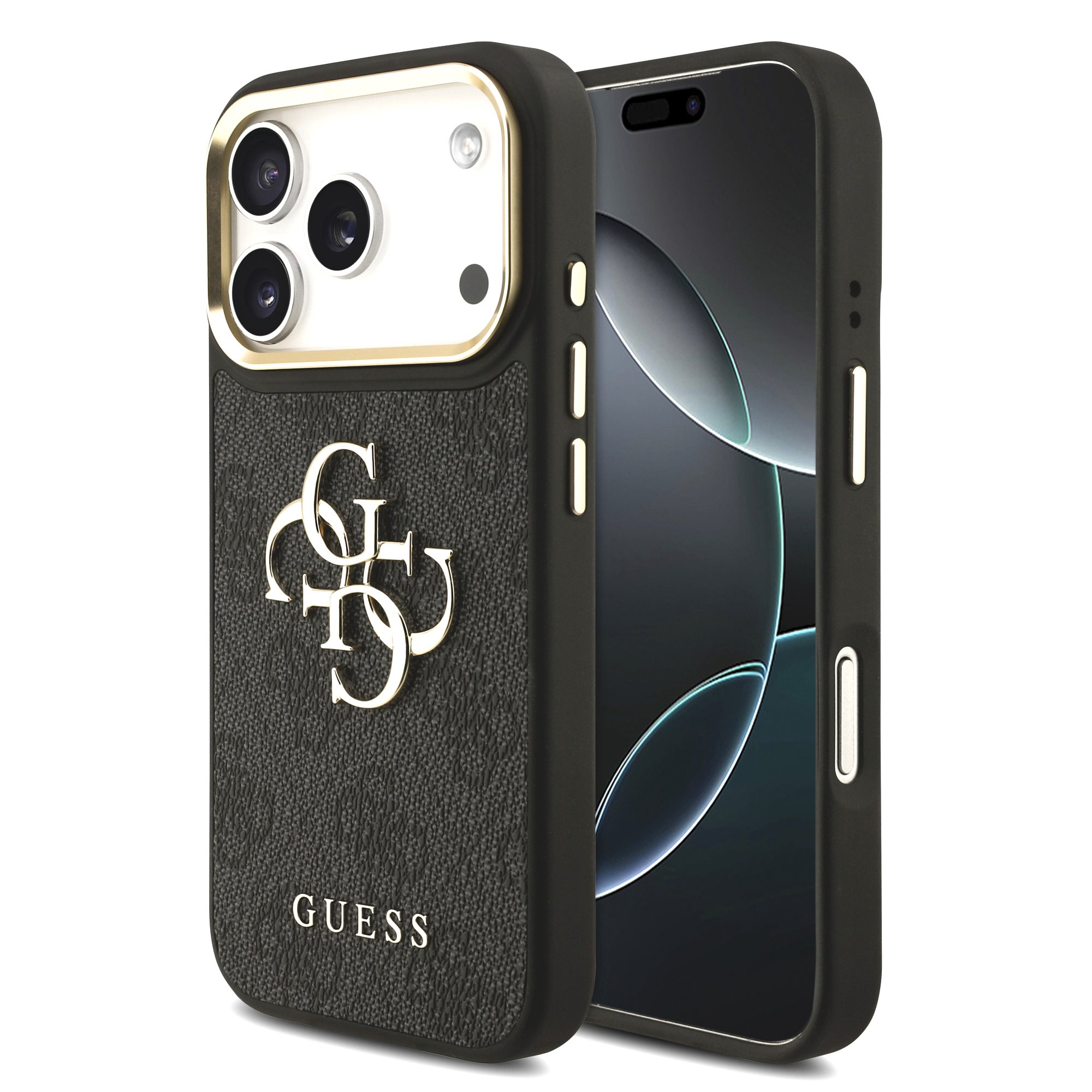 GUESS 123020 GUESS 4G METAL Ochranný obal pro Apple iPhone 17 Pro GREY
