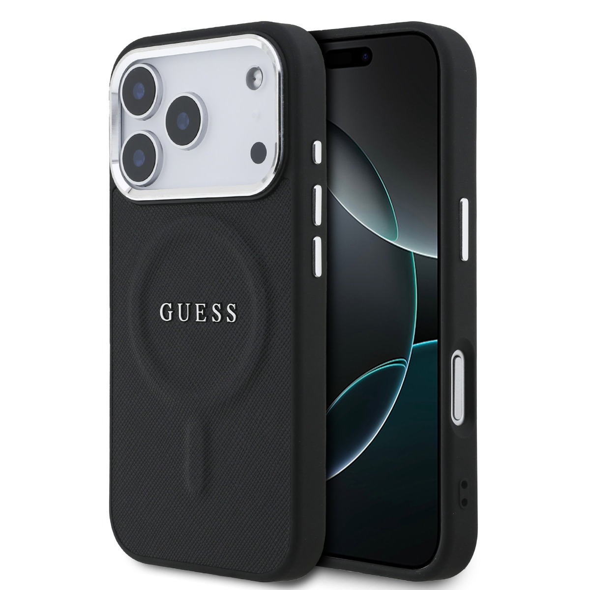 GUESS 122954 GUESS PU MAGSAFE Ochranný kryt pro Apple iPhone 17 Pro Max BLACK