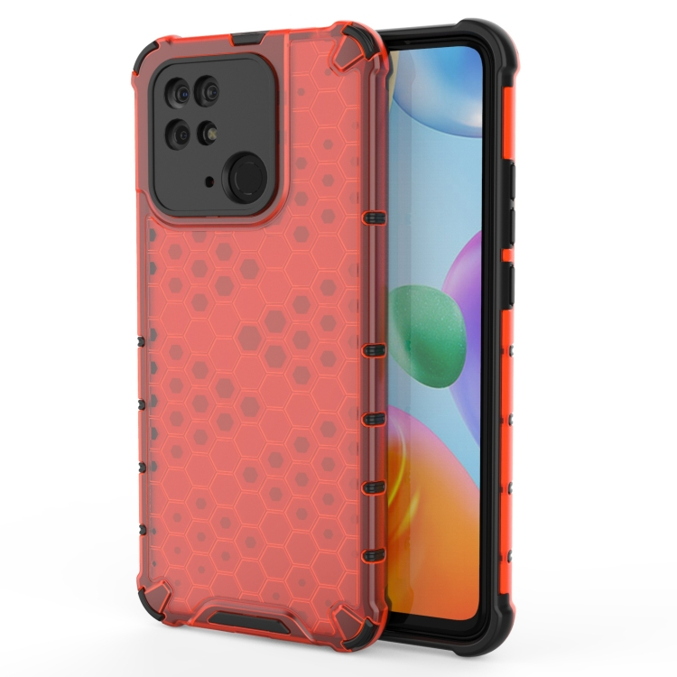 Levně HONEYCOMB Ochranný kryt Xiaomi Redmi 10C červený