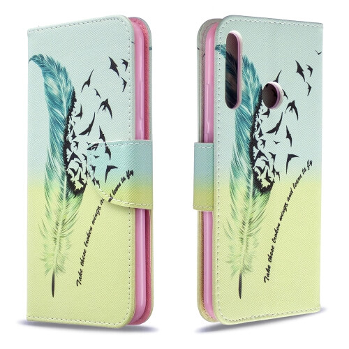 FORCELL ART Peňaženkový kryt Huawei P40 Lite E FEATHER