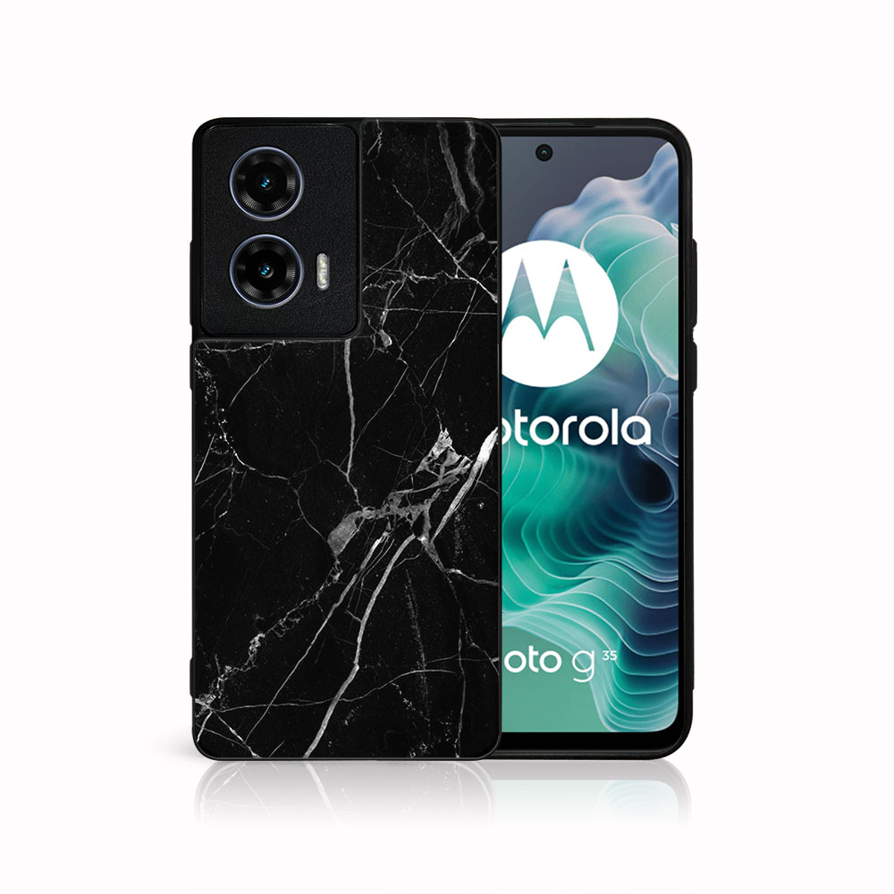 Levně MY ART Ochranný kryt pro Motorola Moto G35 5G BLACK MARBLE (142)
