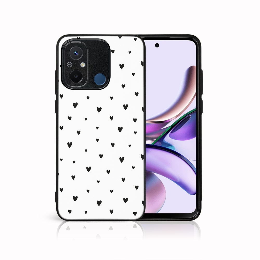 Levně MY ART Ochranný kryt pro Xiaomi Redmi 12C BLACK HEARTS (167)