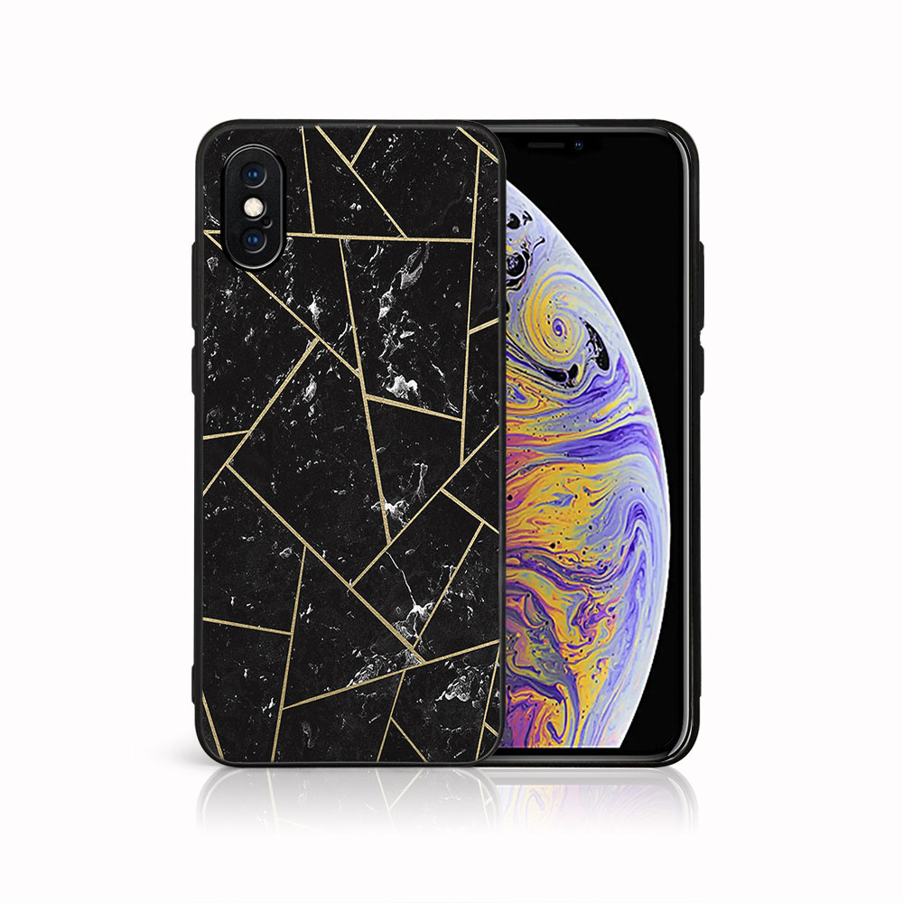 Levně MY ART Ochranný kryt pro Apple iPhone X / XS POLYGONAL (150)