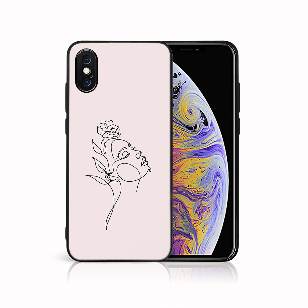 Levně MY ART Ochranný kryt pro Apple iPhone X / XS ROSE GIRL (198)