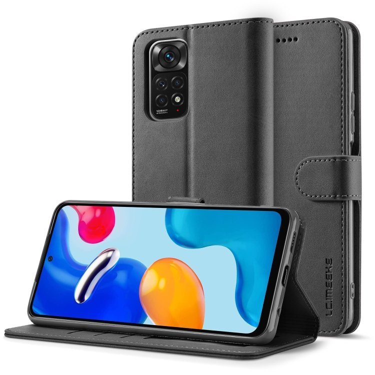 Levně IMEEKE Peněženkový kryt pro Xiaomi Redmi Note 11 Pro černý
