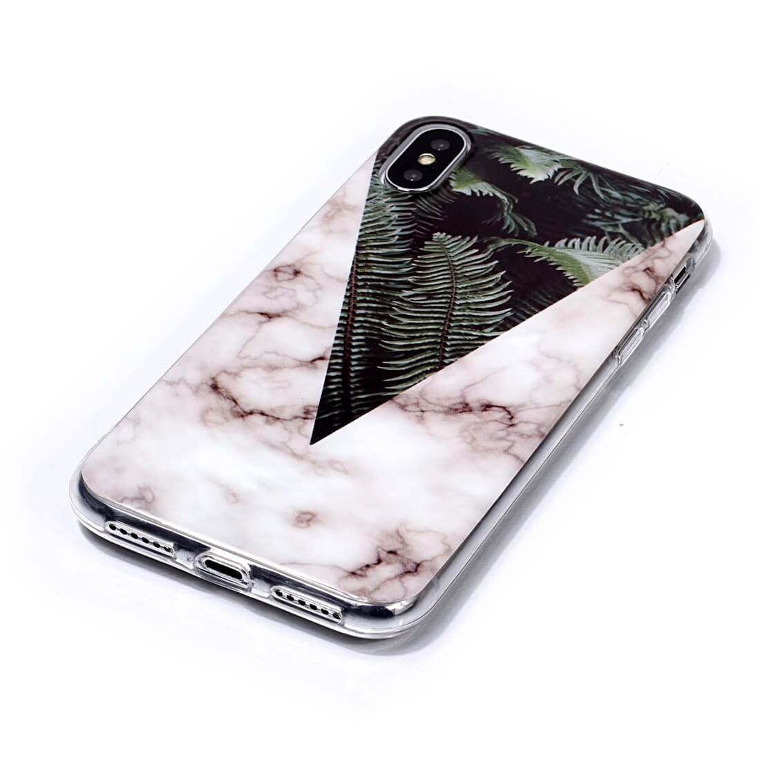 Levně MARBLE Ochranný kryt Apple iPhone X / iPhone XS LEAVES