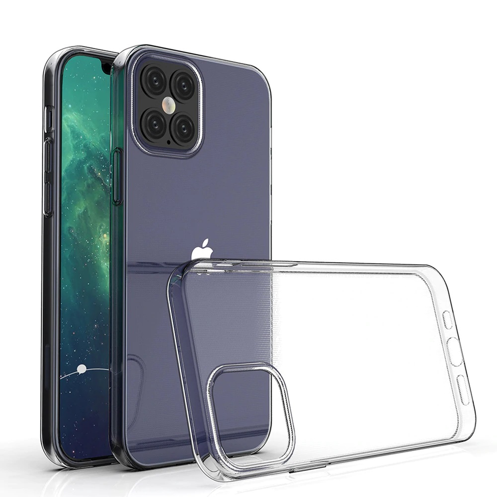 Levně Silikonový kryt Apple iPhone 12 Pro Max průhledný