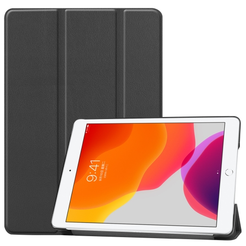 Levně LEATHER zaklapovací obal Apple iPad 10.2 2021 / 2020 / 2019 černý