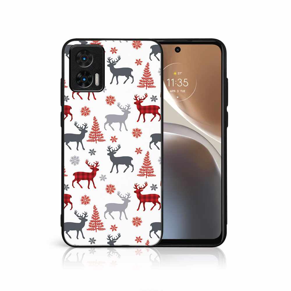MY ART Kryt s vánočním designem Motorola Edge 30Neo DEER (068)
