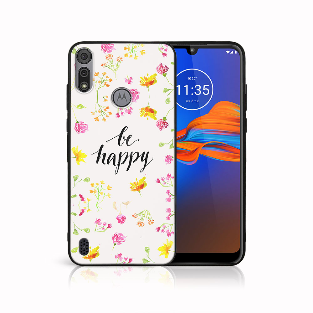 Levně MY ART Silikonový kryt Motorola Moto E6s BE HAPPY (019)