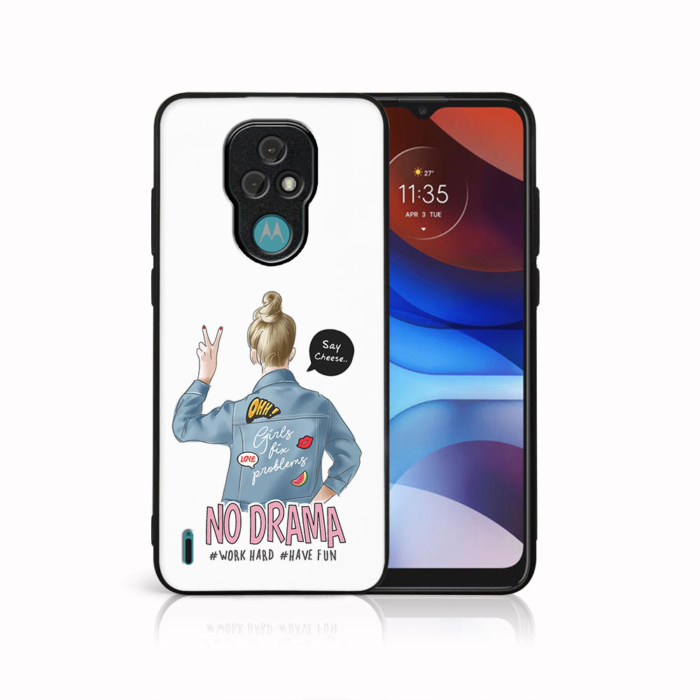 Levně MY ART Ochranný obal Motorola Moto E7 NO DRAMA (138)
