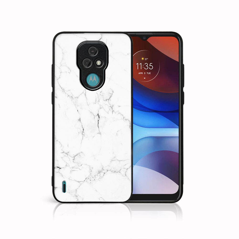 Levně MY ART Ochranný obal Motorola Moto E7 WHITE MARBLE (144)