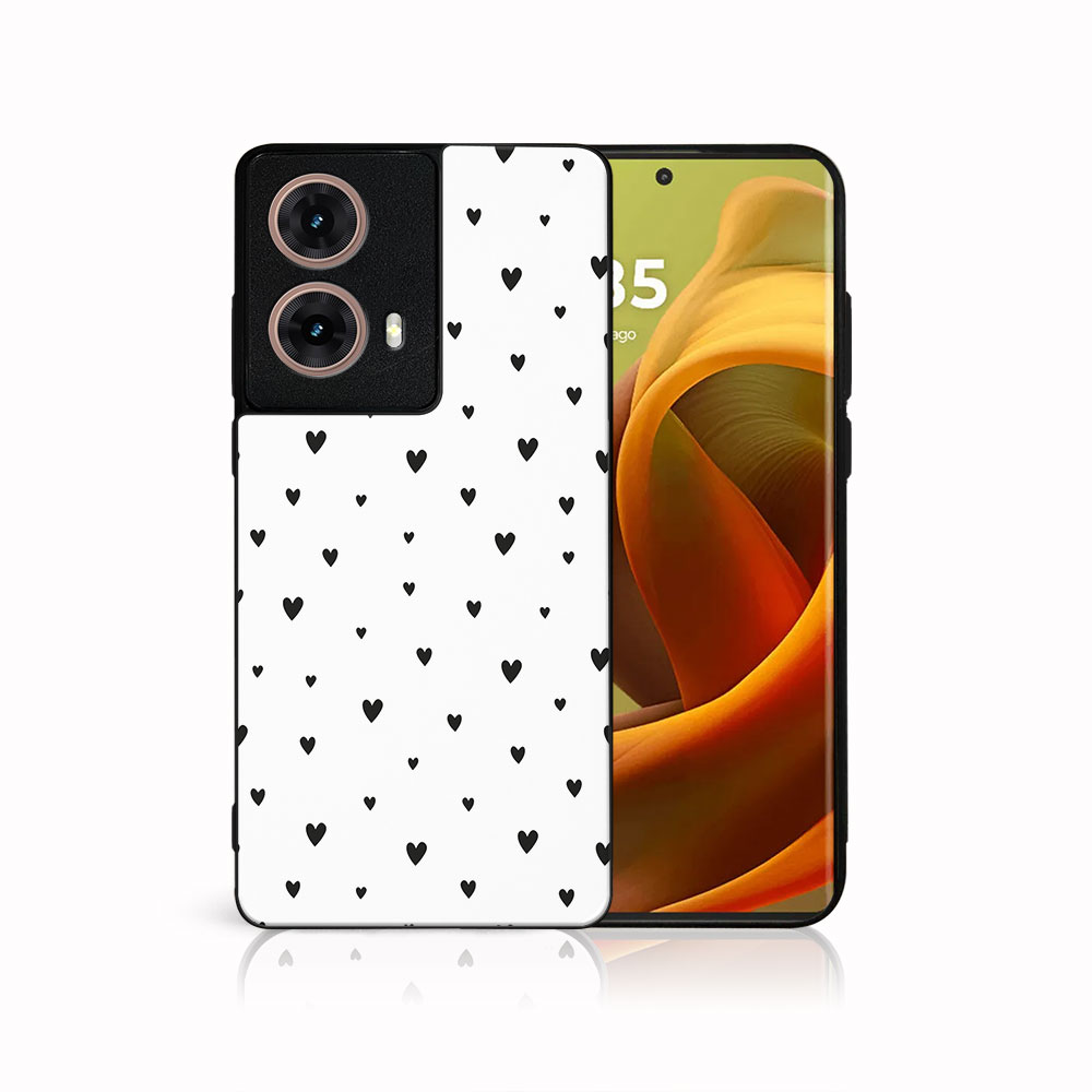 Levně MY ART Ochranný kryt pro Motorola Moto G85 5G BLACK HEARTS (167)