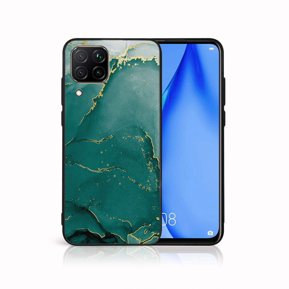Levně MY ART Ochranný kryt pro Huawei P40 Lite GREEN MARBLE (145)