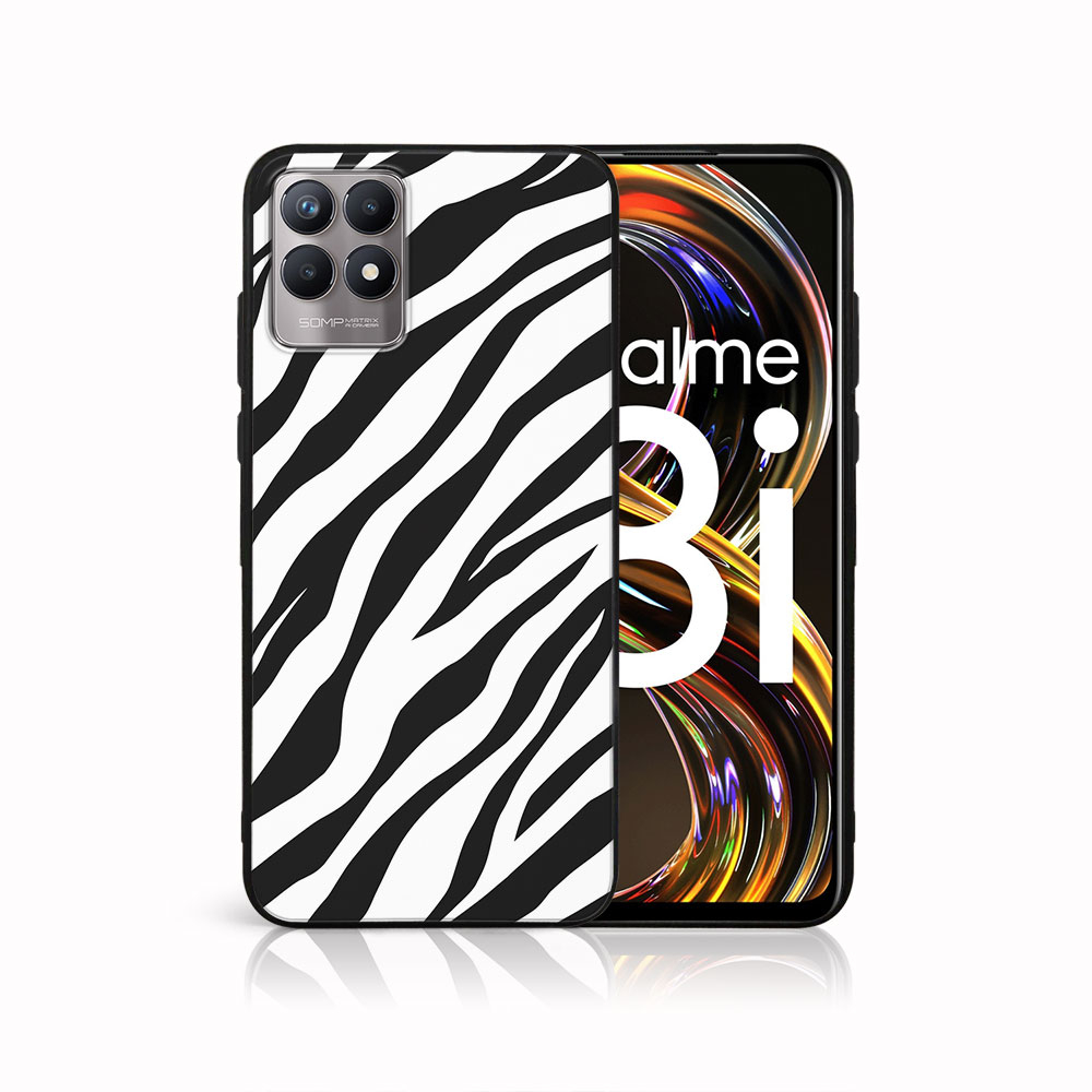 Levně MY ART Silikonový obal Realme 8i ZEBRA (049)