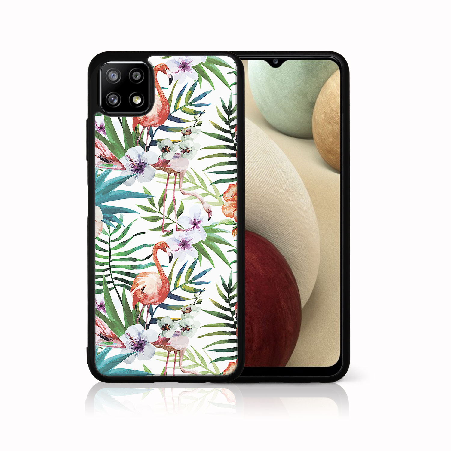 Levně MY ART Silikonový kryt Samsung Galaxy A22 5G FLAMINGOS (009)