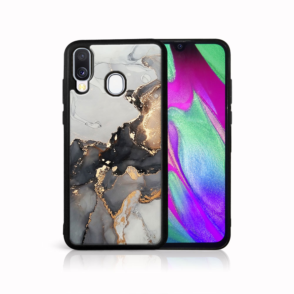 Levně MY ART Ochranný kryt Samsung Galaxy A40 GREY MARBLE (140)
