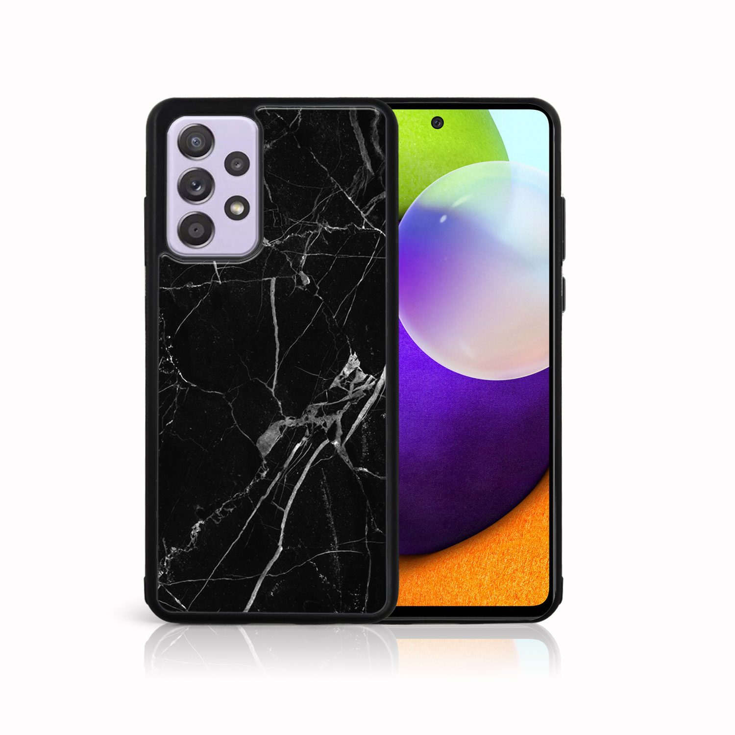 Levně MY ART Silikonový kryt Samsung Galaxy A52/A52s/A52 5G BLACK MARBLE (142)