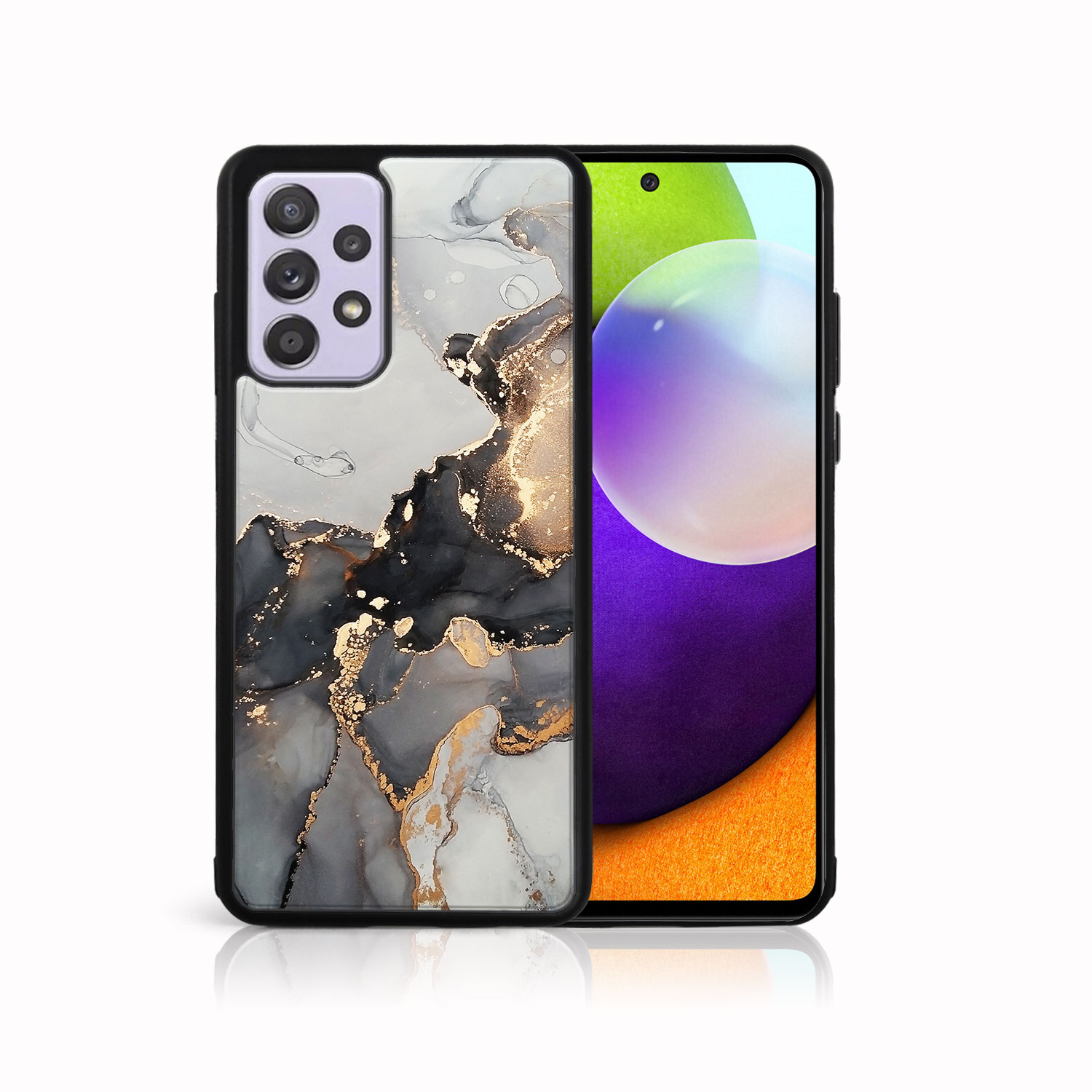 Levně MY ART Silikonový kryt Samsung Galaxy A72 GREY MARBLE (140)