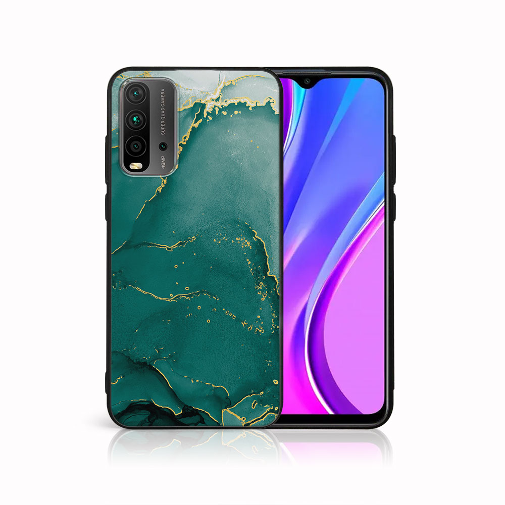 Levně MY ART Ochranný obal Xiaomi Redmi 9T GREEN MARBLE (145)