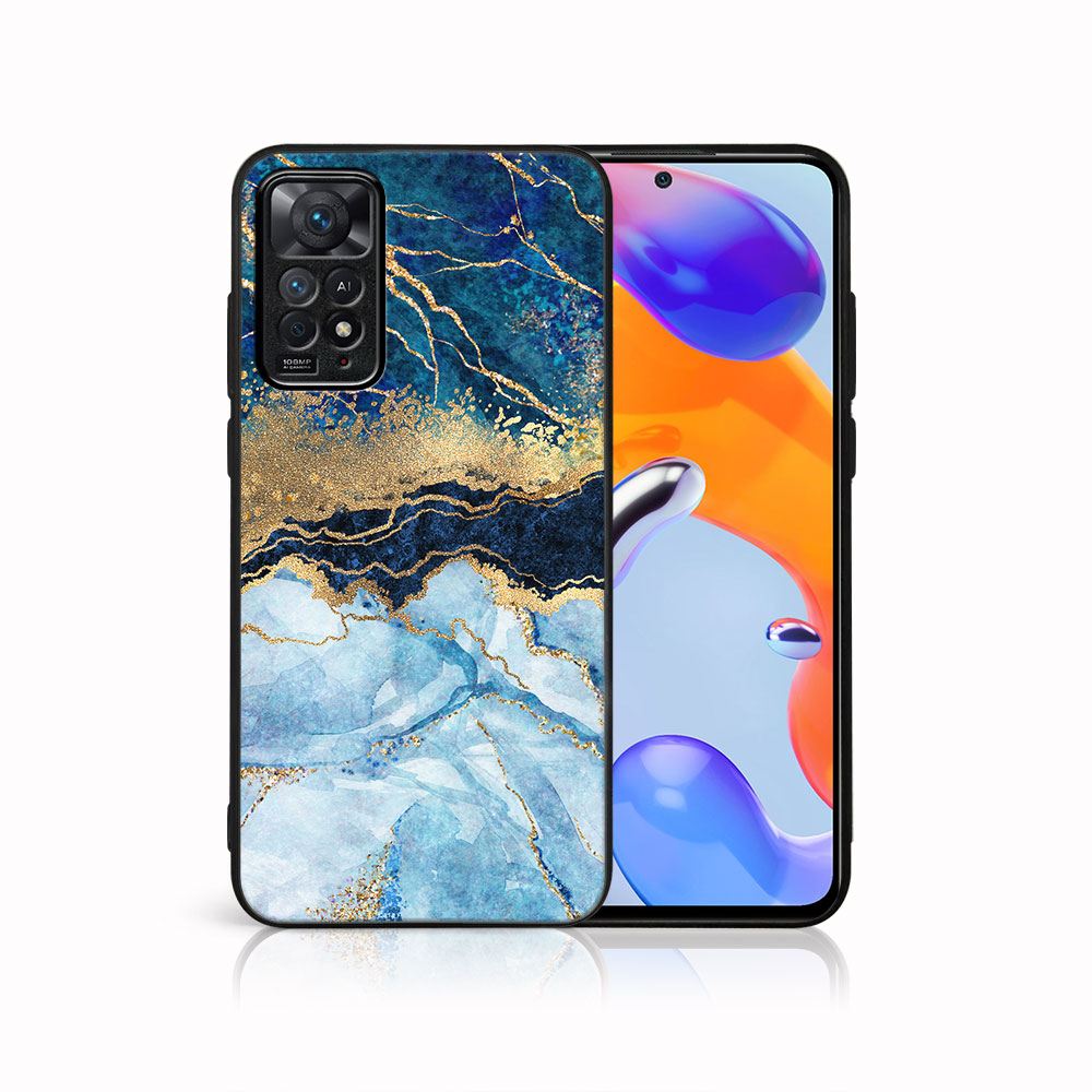 Levně MY ART Ochranný obal Xiaomi Redmi Note 11 / Note 11S - BLUE MARBLE (141)