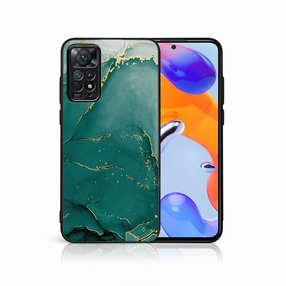 Levně MY ART Ochranný obal Xiaomi Redmi Note 11 / Note 11S -GREEN MARBLE (145)