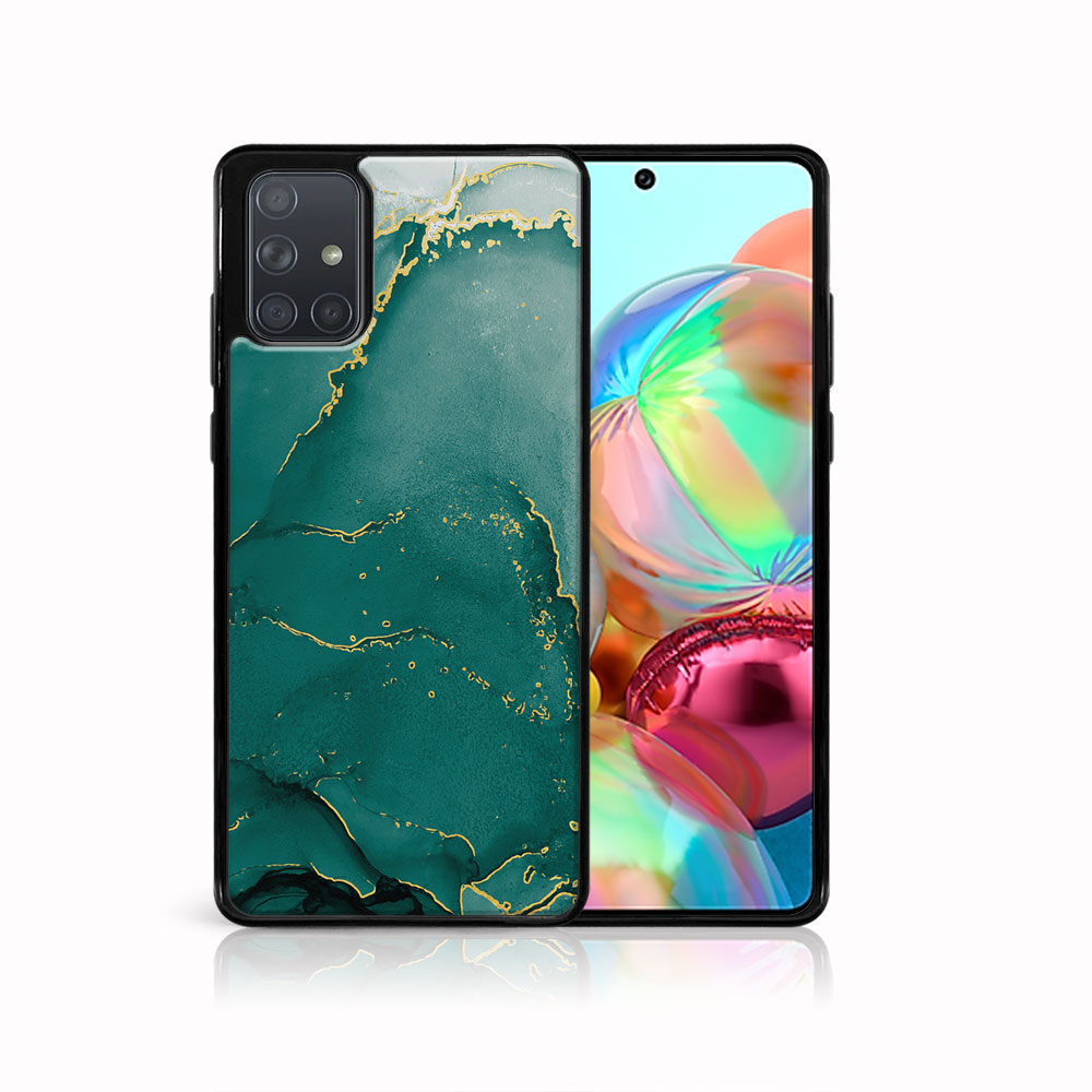 Levně MY ART Ochranný obal Samsung Galaxy A71 -GREEN MARBLE (145)