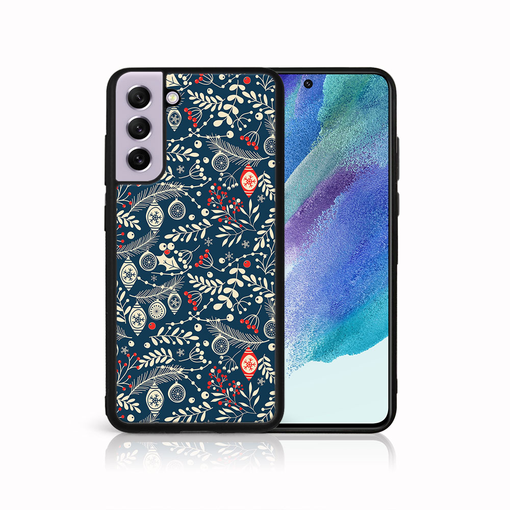Levně MY ART Kryt s vánočním designem Samsung Galaxy S21 FE 5G MISTLETOE (070)