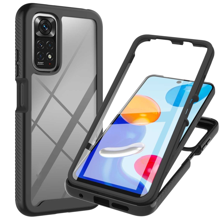 Levně DUAL Oboustranný kryt s fólií Xiaomi Redmi Note 11 / Note 11S černý