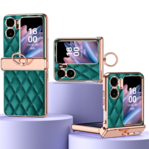 Levně LATTICE RING Ochranný obal s držákem OPPO Find N2 Flip zelený