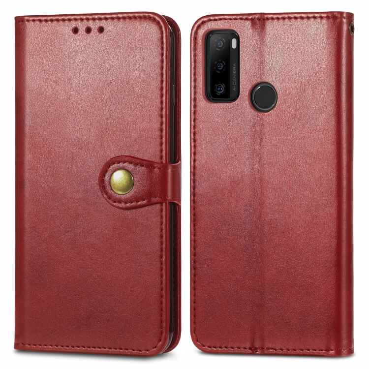 Levně LEATHER BUCKLE Peněženkový obal Ulefone Note 10 červený