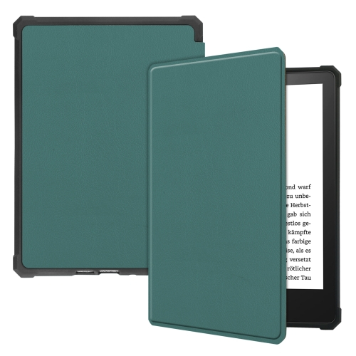 LEATHER Zaklápěcí obal Amazon Kindle Paperwhite 5 zelený
