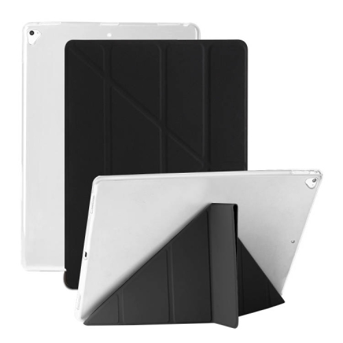 Levně LEATHER Zaklápěcí obal Apple iPad Pro 12.9 (2015 / 2017) černý