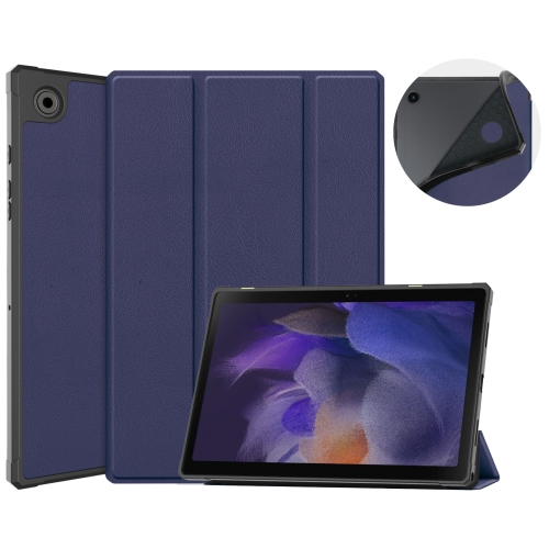 Levně LEATHER Zaklápěcí obal Samsung Galaxy Tab A8 (SM-X205 / SM-X200) modrý