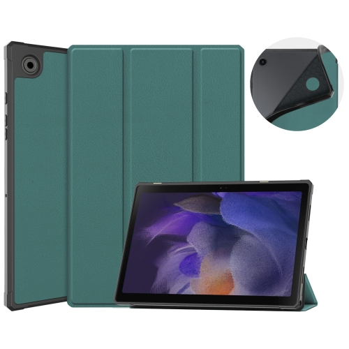 Levně LEATHER Zaklápěcí obal Samsung Galaxy Tab A8 (SM-X205 / SM-X200) zelený