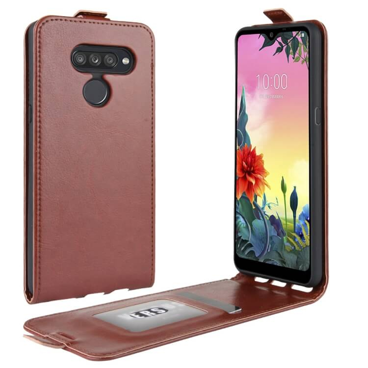 FORCELL Vyklápěcí pouzdro LG K50s hnědé