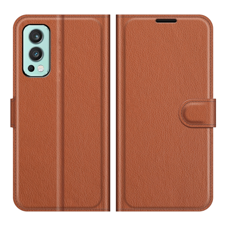 LITCHI Ochranný kryt OnePlus Nord 2 5G hnědý