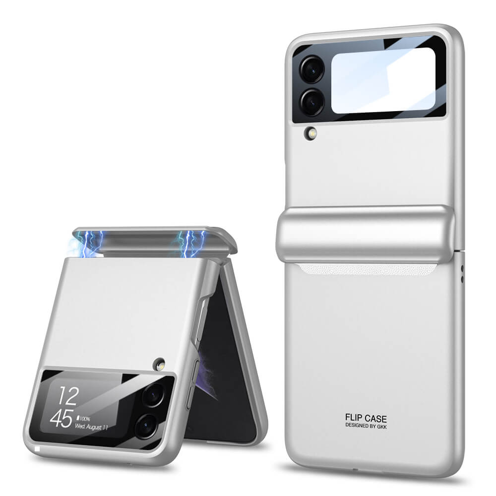 Levně GKK MAGNETIC Plastový obal Samsung Galaxy Z Flip 3 5G stříbrný