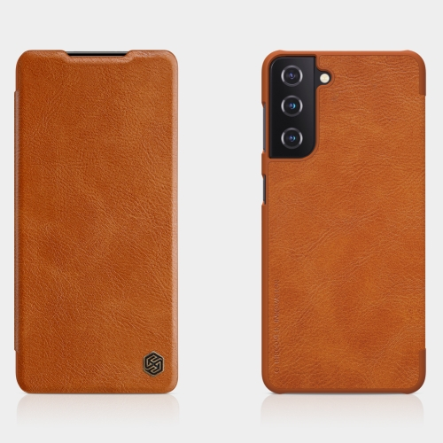 NILLKIN QIN LEATHER Samsung Galaxy S21 Plus 5G hnědý